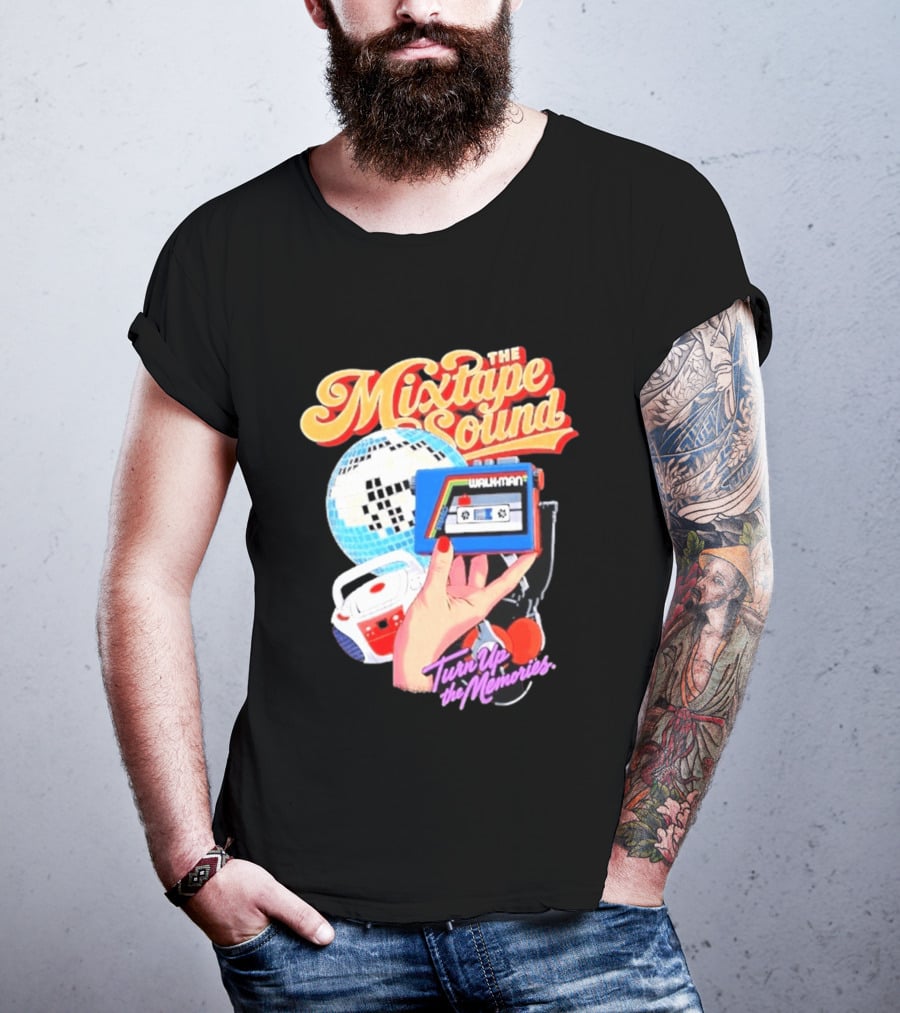 The Mixtape Sound Walkman Turn Up The Memories Disco Vibes T-Shirt