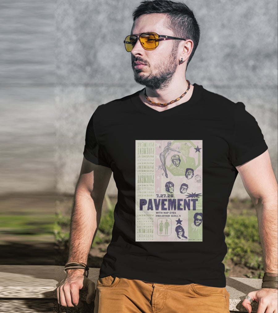 Pavement With Nap Eyes Ryman Auditorium Nashville Jul 27 2026 T-Shirt
