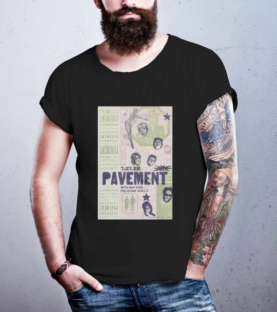 Pavement With Nap Eyes Ryman Auditorium Nashville Jul 27 2026 T-Shirt