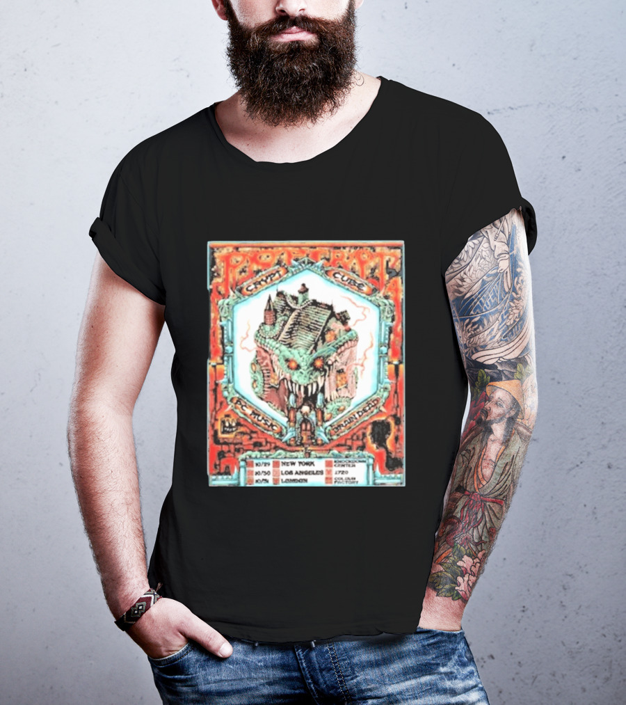 Pop Crypt Crypto Graphic Cube PC Music Brain Dead 2026 Tour New York Los Angeles London T-Shirt