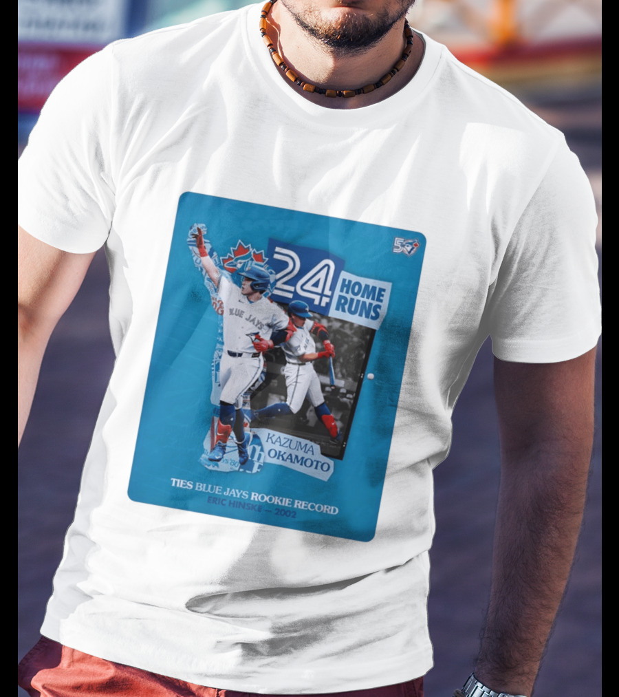 Kazuma Okamoto 24 Home Runs Ties Blue Jays Rookie Record Eric Hinske 2002 T-Shirt