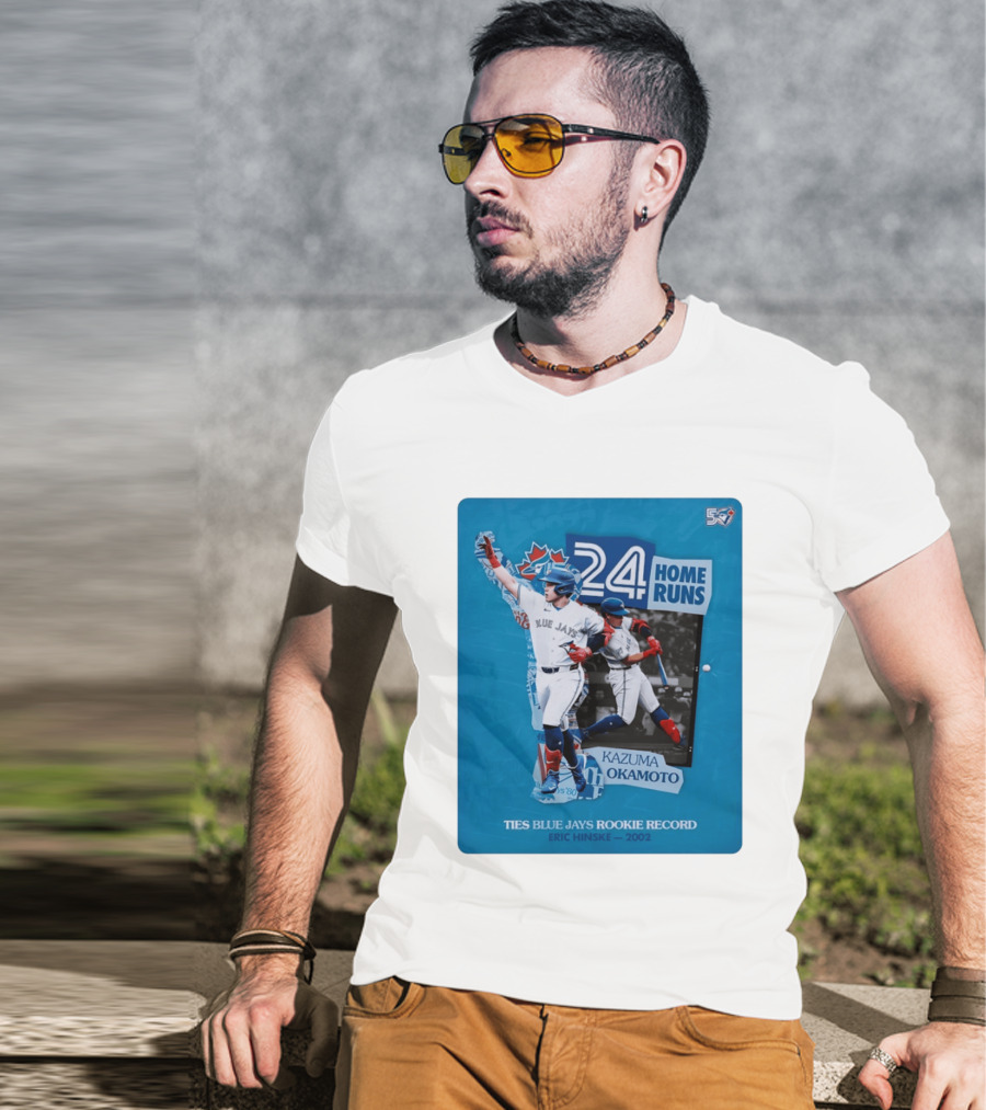 Kazuma Okamoto 24 Home Runs Ties Blue Jays Rookie Record Eric Hinske 2002 T-Shirt