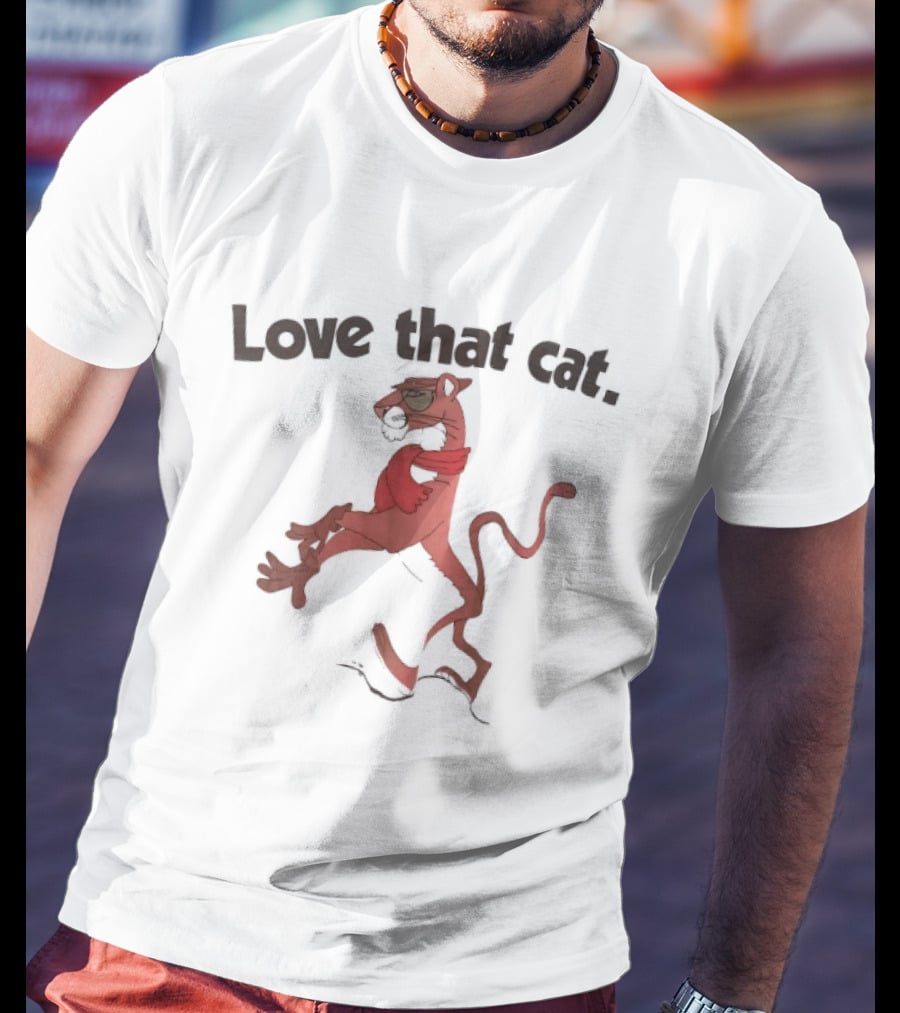 Love That Cat Cool Pink Panther T-Shirt