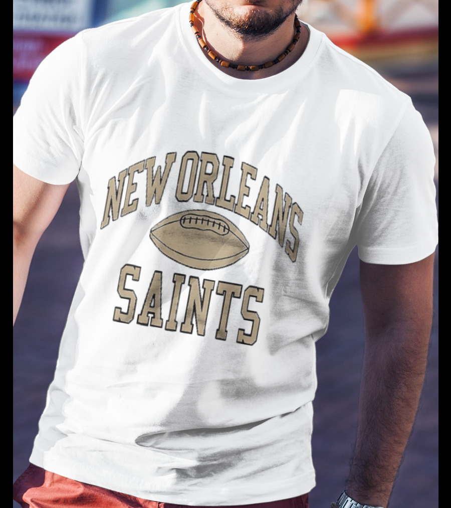 New Orleans Saints Distressed Football Team Fan T-Shirt