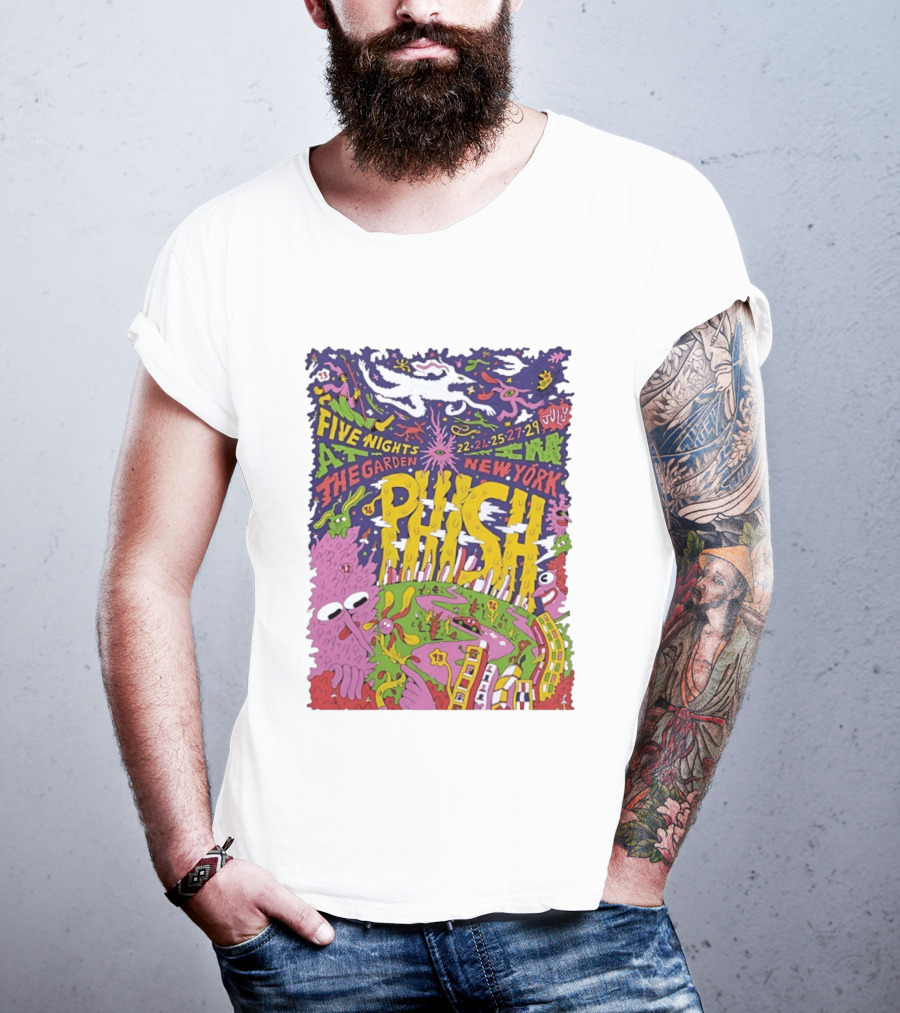 Phish Five Nights At The Garden New York July 2023 Concert T-Shirt