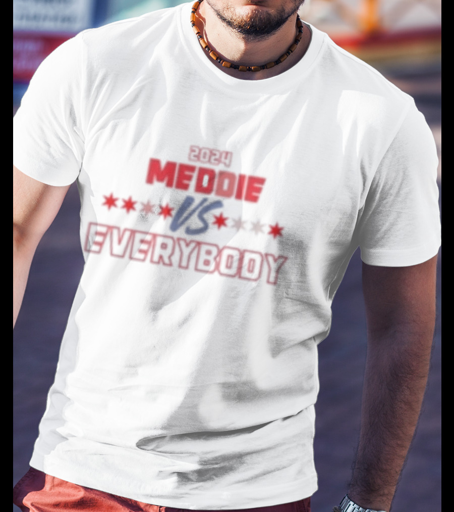 Run 4 Meddie Vs Everybody Red And Blue Stars T-Shirt