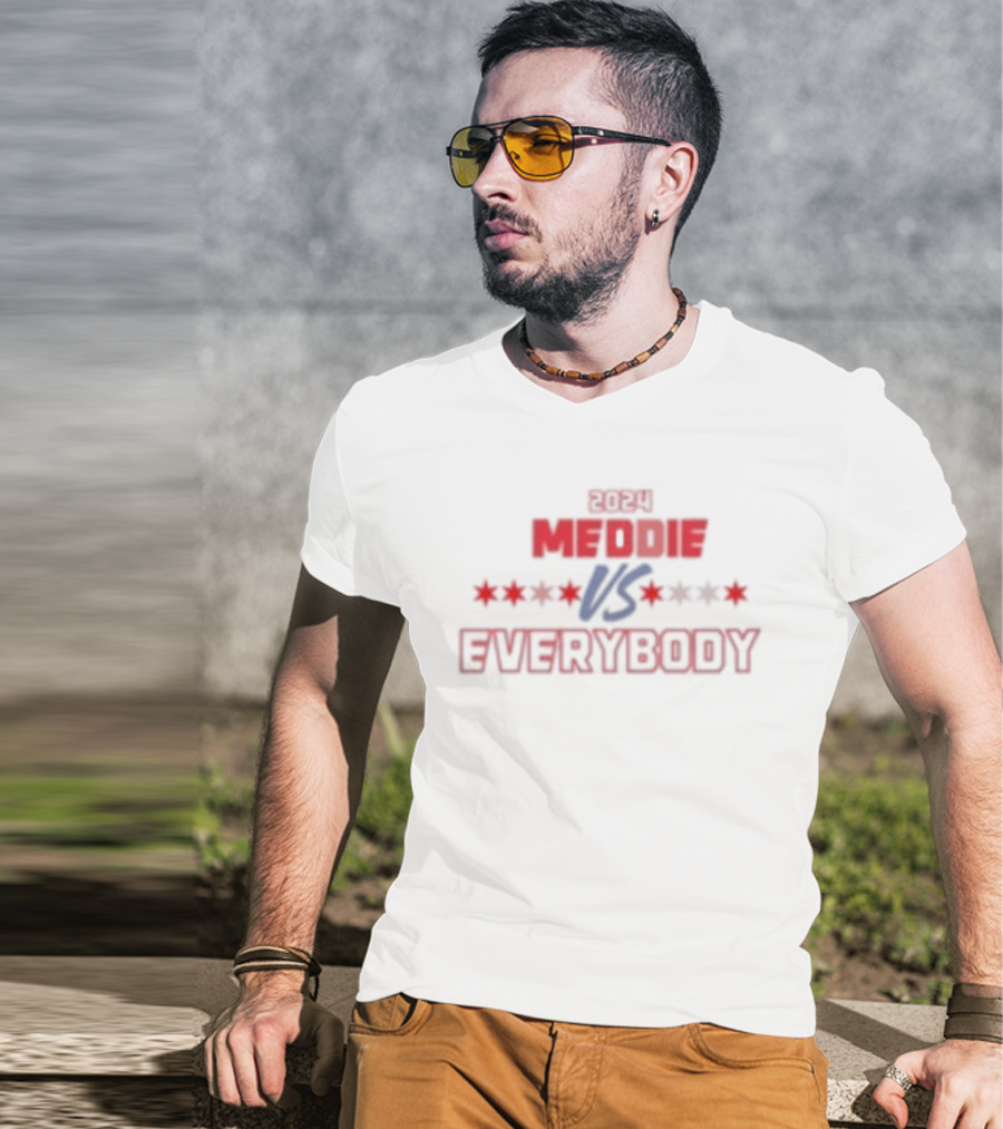 Run 4 Meddie Vs Everybody Red And Blue Stars T-Shirt