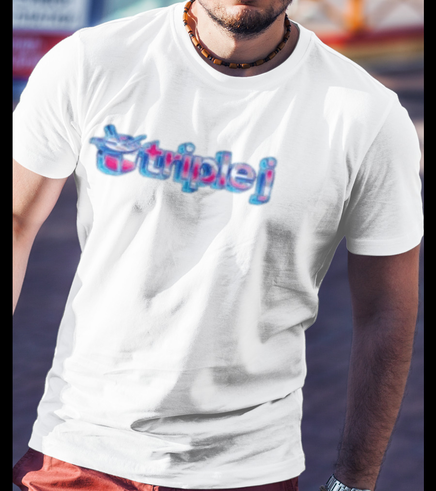 Triple J Dot Wav White T-Shirt