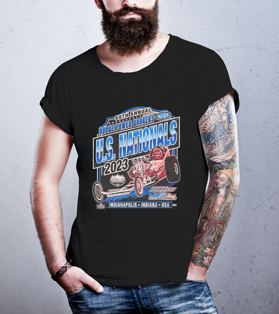 69th Annual Dodge Power Brokers NHRA U.S. Nationals 2023 Lucas Oil Raceway Indianapolis Indiana USA T-Shirt