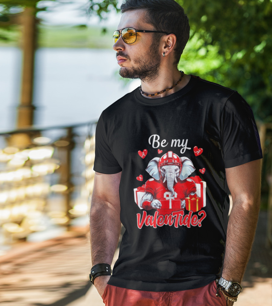Be My ValenTide Alabama Crimson Tide Elephant Sports Valentine T-Shirt