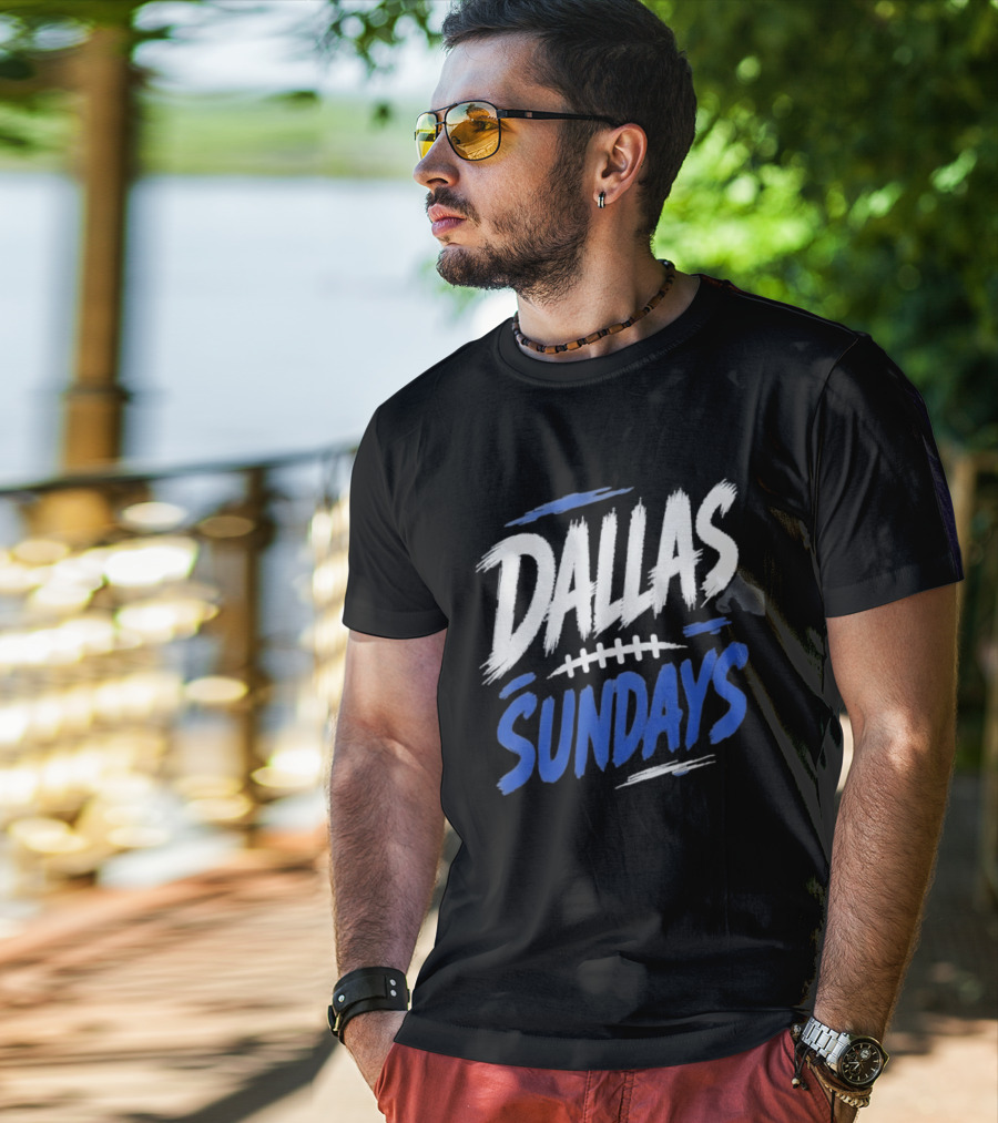 Dallas Sundays Football Brushstroke T-Shirt