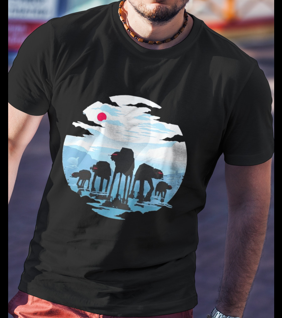 AT AT Walkers Ice Planet Battle Scene T-Shirt