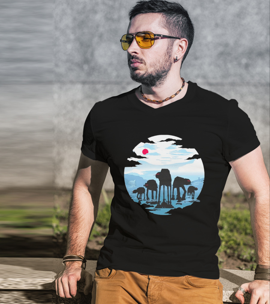 AT AT Walkers Ice Planet Battle Scene T-Shirt