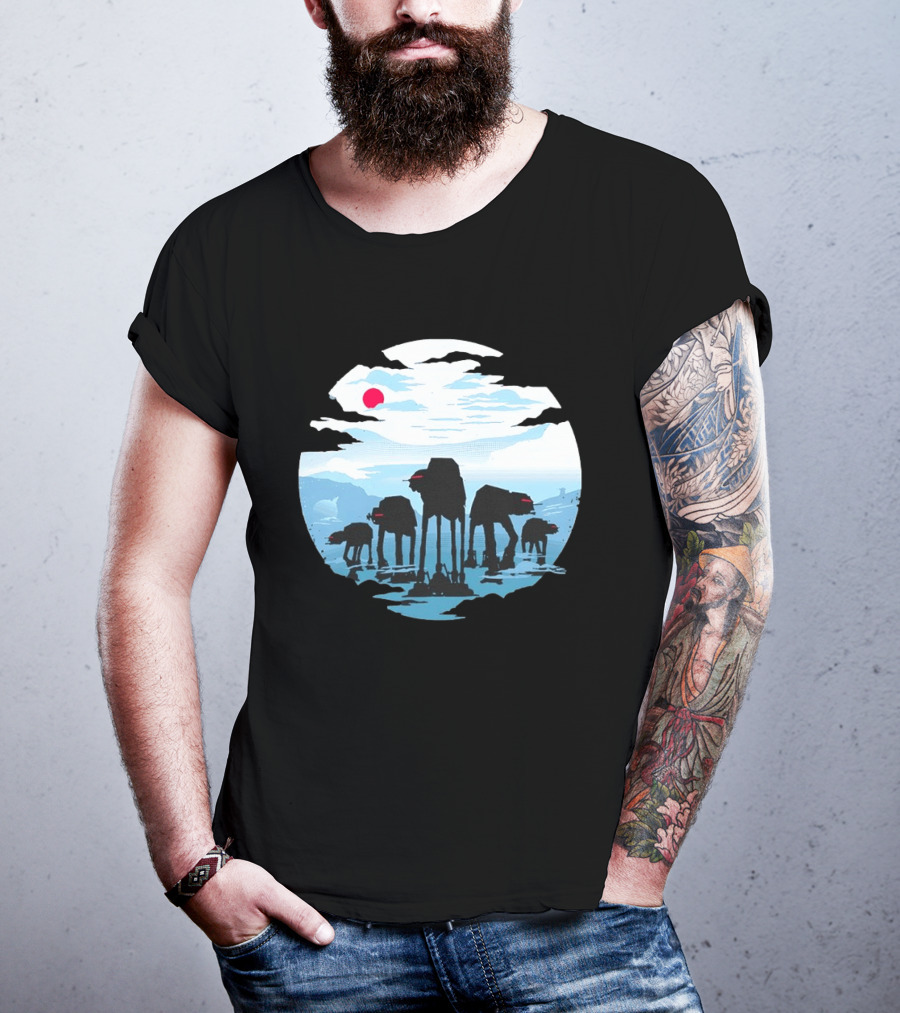 AT AT Walkers Ice Planet Battle Scene T-Shirt