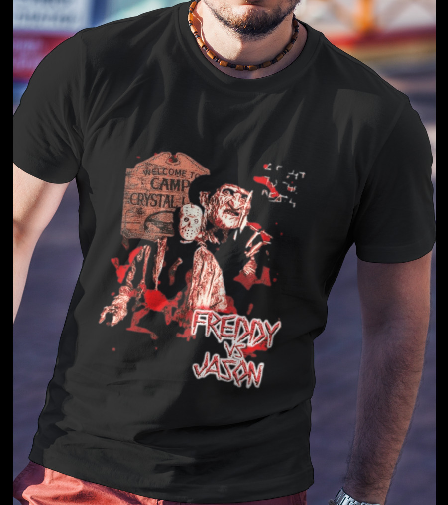 Freddy Vs Jason Welcome To Camp Crystal Lake Halloween T-Shirt