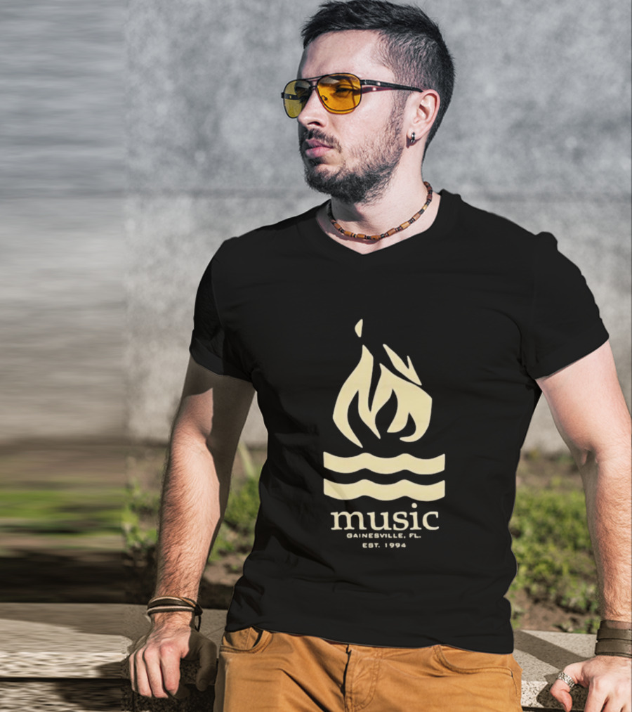 Hot Water Music Gainesville FL Est 1994 Flame And Waves T-Shirt