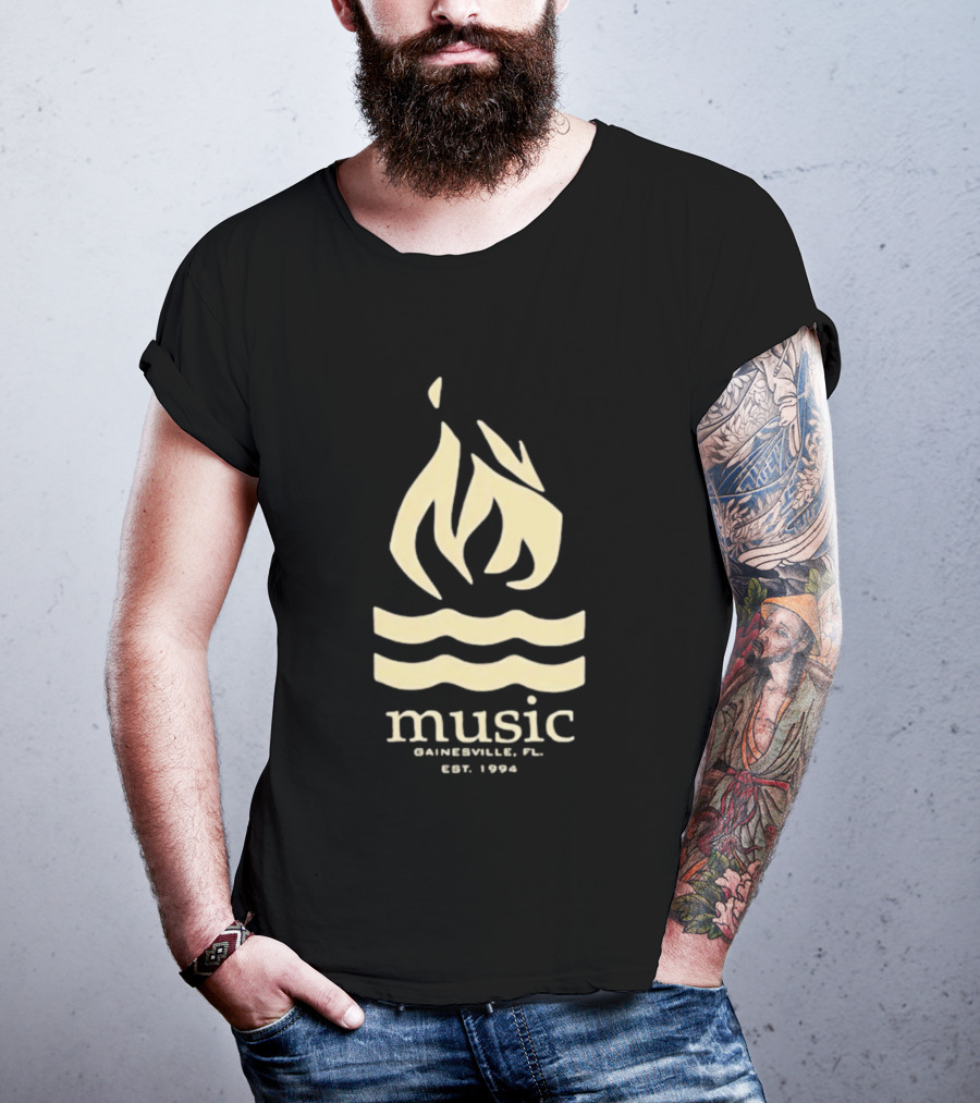 Hot Water Music Gainesville FL Est 1994 Flame And Waves T-Shirt