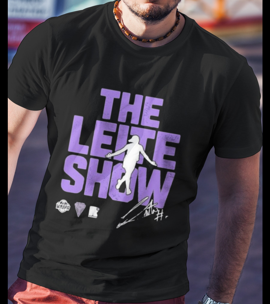 The Leite Show WNBPA Signature Purple Basketball T-Shirt