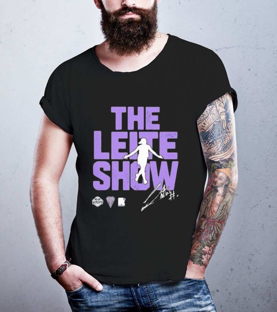 The Leite Show WNBPA Signature Purple Basketball T-Shirt