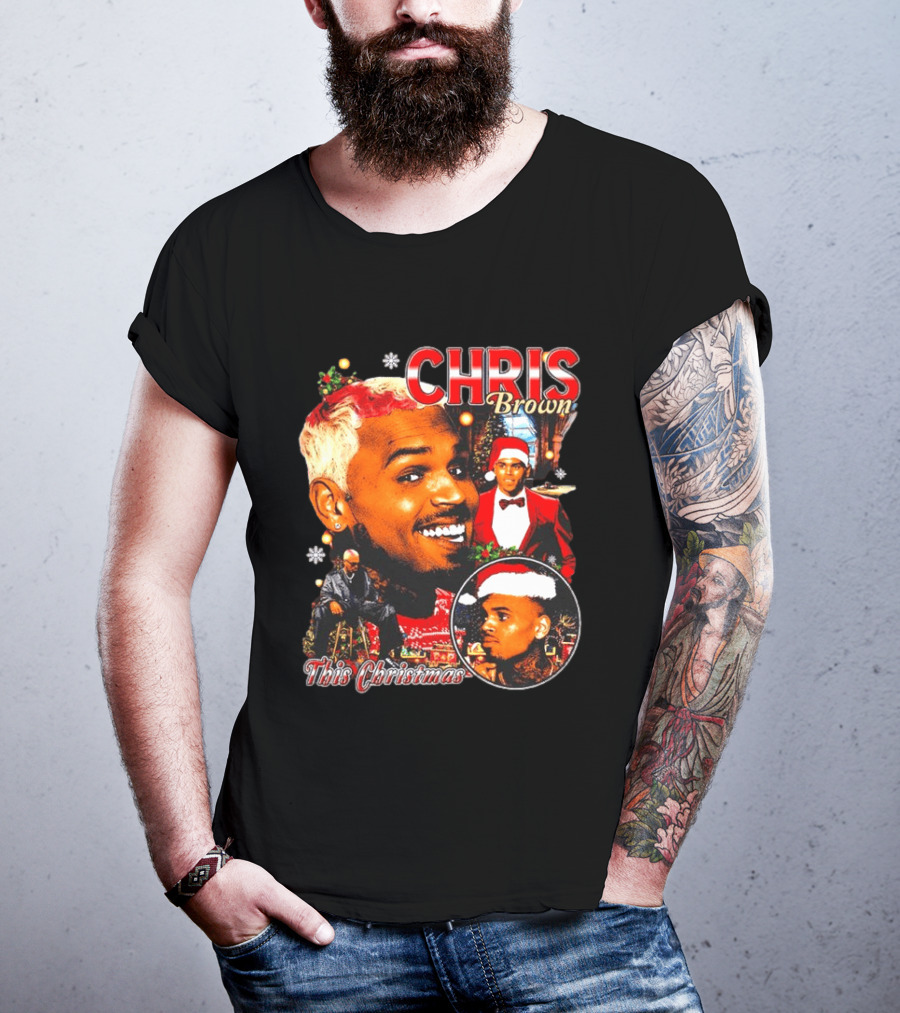 Chris Brown Holiday Festive Santa Hat This Christmas Celebration T-Shirt