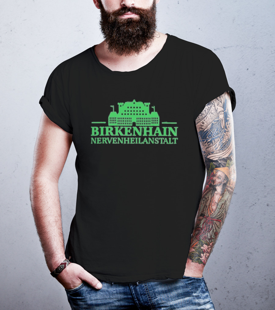 Kiz Birkenhain Nervenheilanstalt Building Icon Green T-Shirt