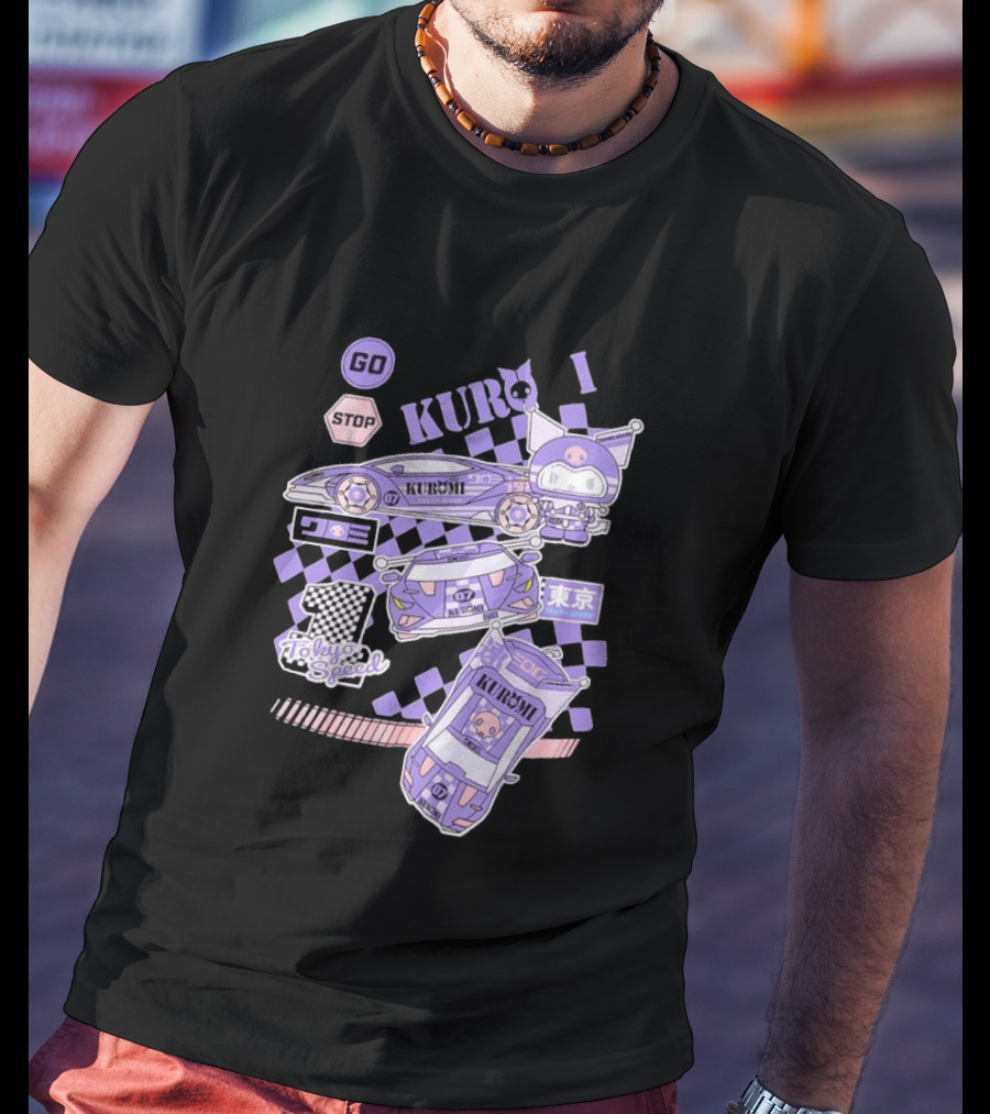 Kuromi Tokyo Speed Racing Number 07 Go Stop T-Shirt