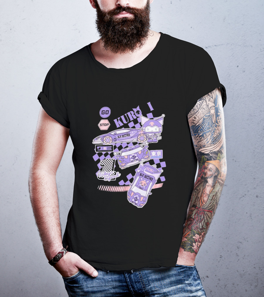 Kuromi Tokyo Speed Racing Number 07 Go Stop T-Shirt