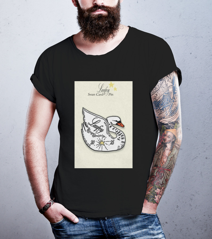 Laufey Swan Card Pin 2025 Stars Event T-Shirt