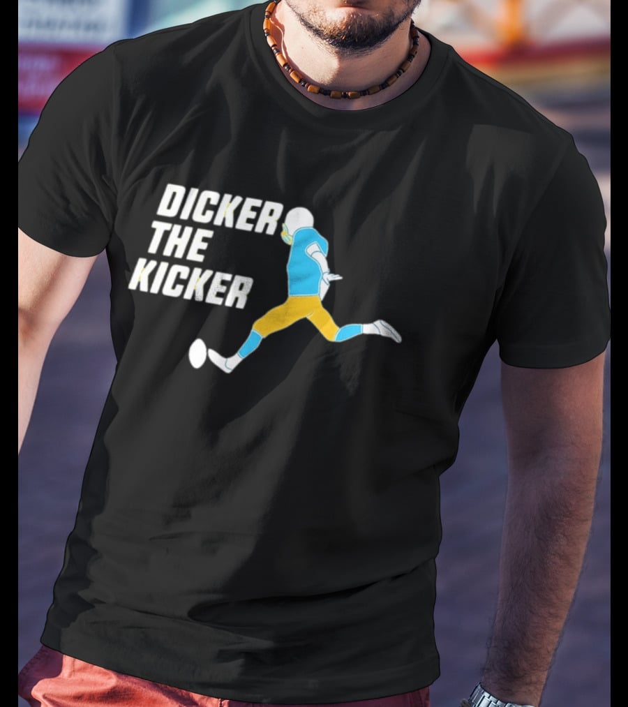 Dicker The Kicker Los Angeles Chargers Football Pose T-Shirt