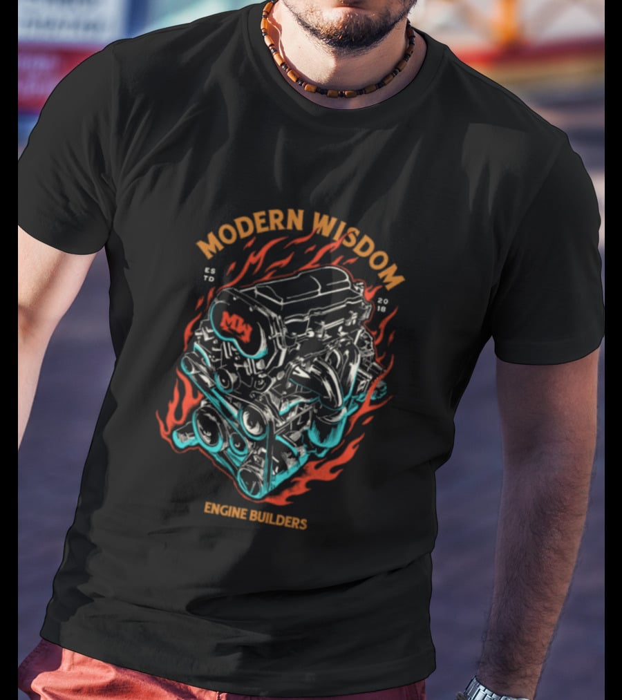 Modern Wisdom Engine Builders T-Shirt
