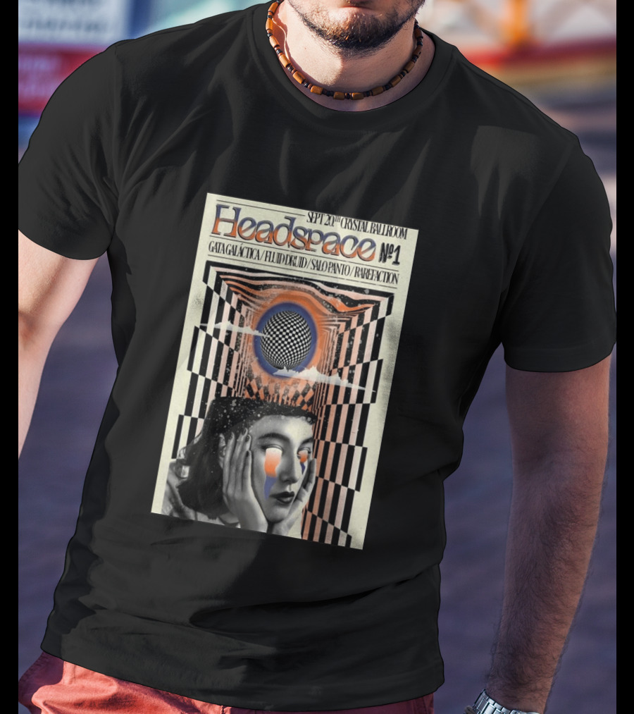 SEPT 20 2025 Crystal Ballroom Headspace No.1 Gata Galactica Fluid Druid Salo Panto Rarefraction T-Shirt