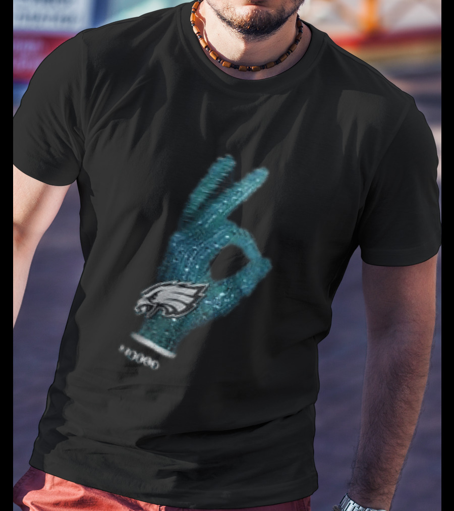 Philadelphia Eagles Glitter Glove OK T-Shirt