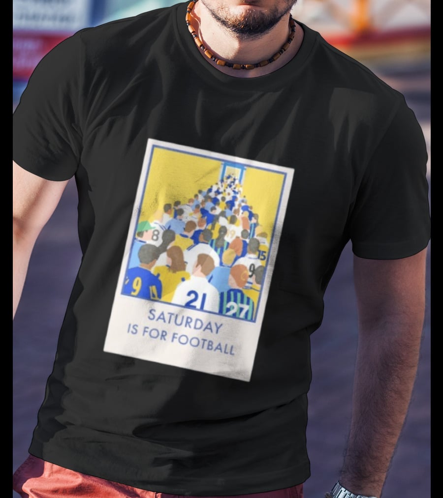 Saturday Is For Football Fans Colorful Player Gathering T-Shirt