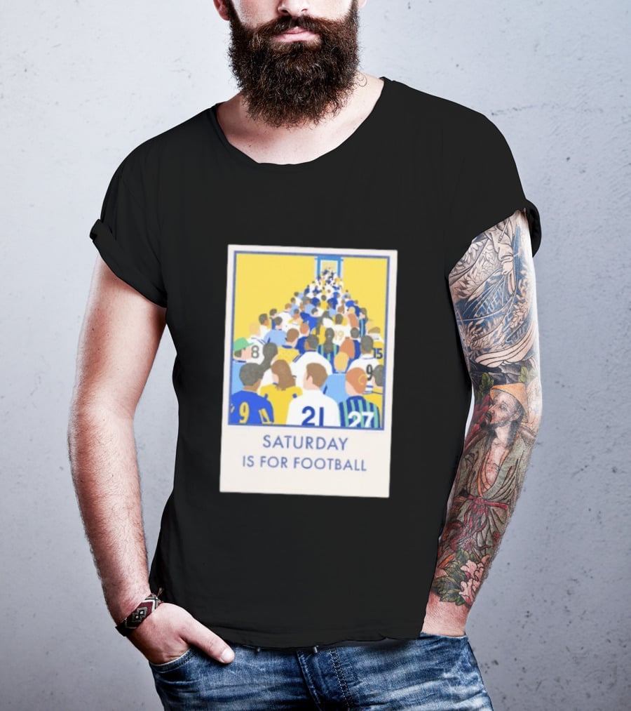 Saturday Is For Football Fans Colorful Player Gathering T-Shirt