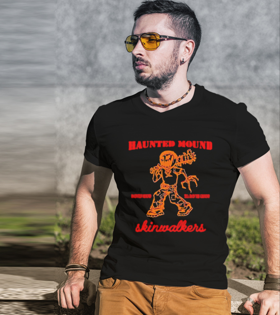 Haunted Mound Skinwalkers Creepy Figure Monster Scary T-Shirt