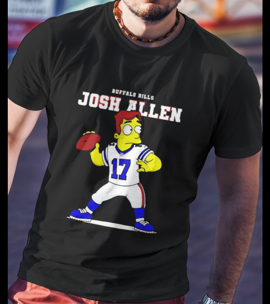 Simpson Springfield Josh Allen Buffalo Bills Football 17 T-Shirt