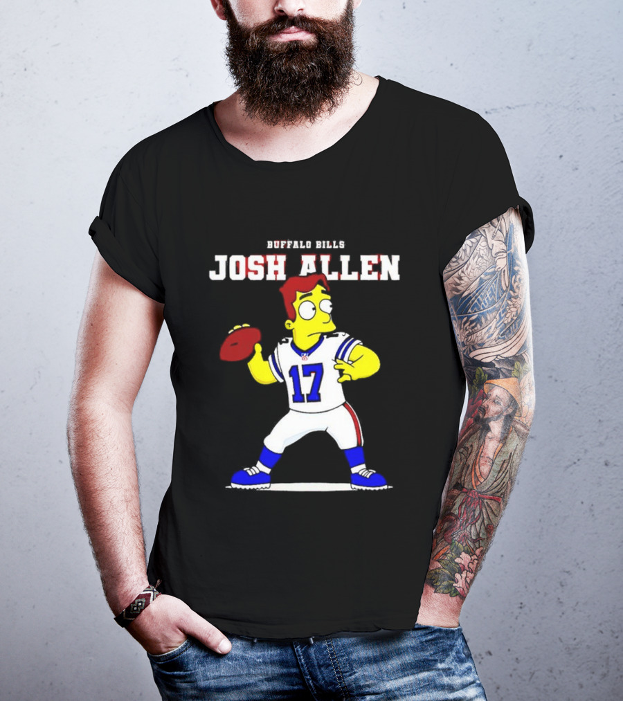 Simpson Springfield Josh Allen Buffalo Bills Football 17 T-Shirt