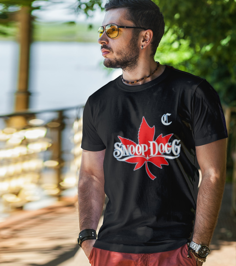 Snoop Dogg 2024 Cali To Canada Tour Schedule Date List Red Maple Leaf T-Shirt