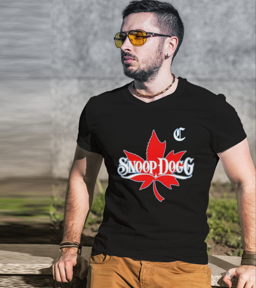 Snoop Dogg 2024 Cali To Canada Tour Schedule Date List Red Maple Leaf T-Shirt