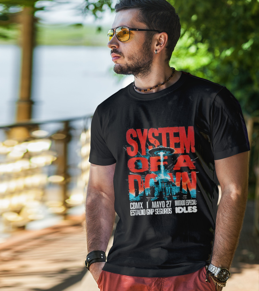 System Of A Down Mexico Tour 2026 CDMX Estadio GNP Seguros May 27 IDLES T-Shirt