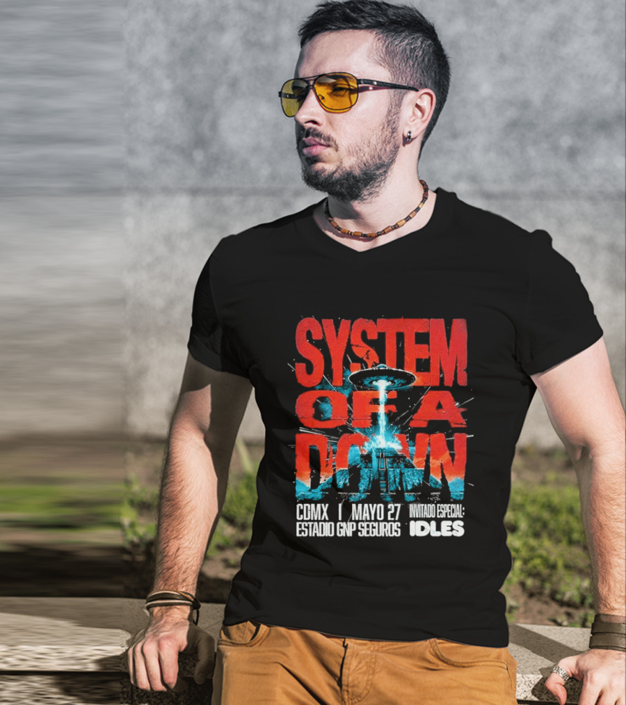 System Of A Down Mexico Tour 2026 CDMX Estadio GNP Seguros May 27 IDLES T-Shirt