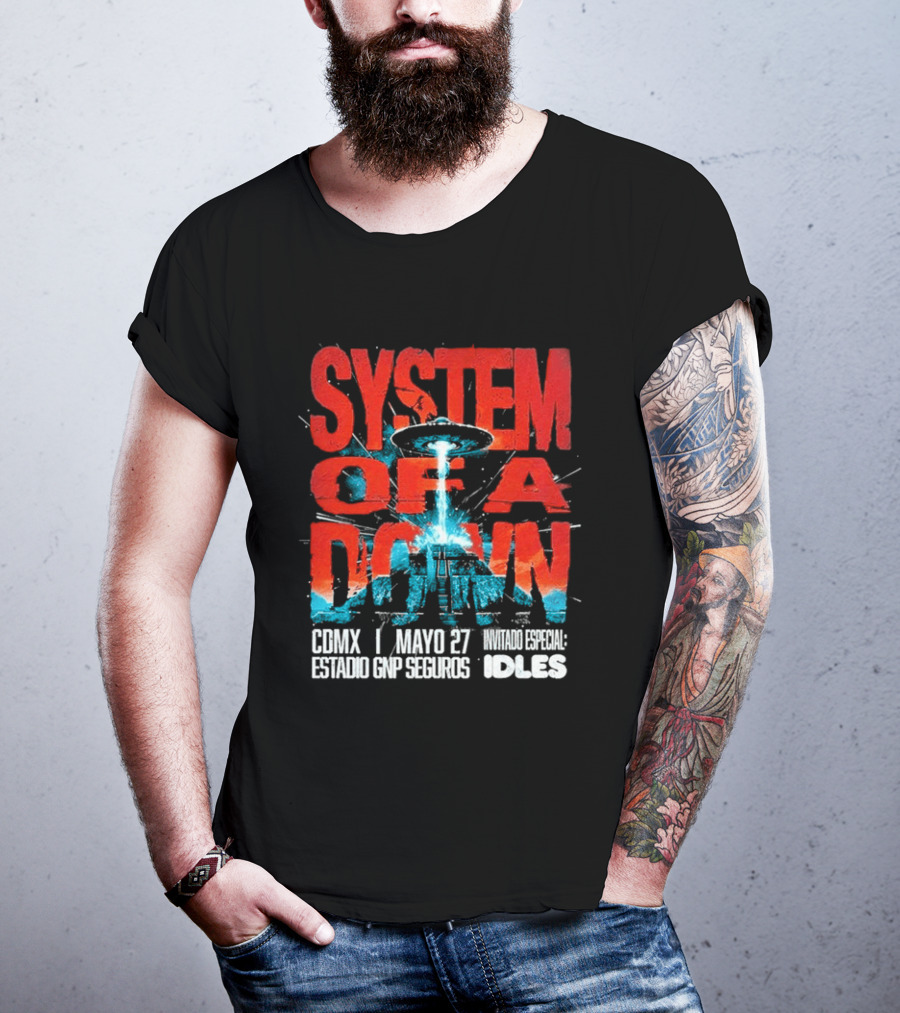 System Of A Down Mexico Tour 2026 CDMX Estadio GNP Seguros May 27 IDLES T-Shirt
