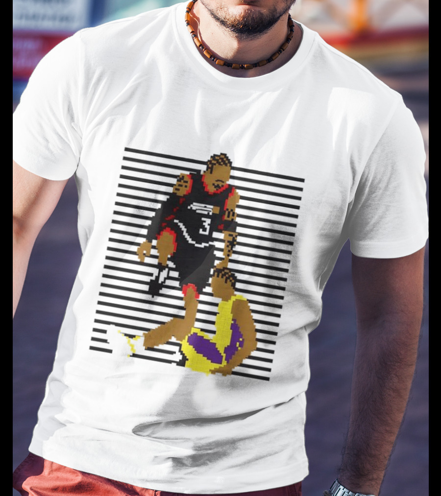 16 Bit Allen Iverson Steps Over Tyronn Lue Basketball Iconic Moment NBA Fans T-Shirt