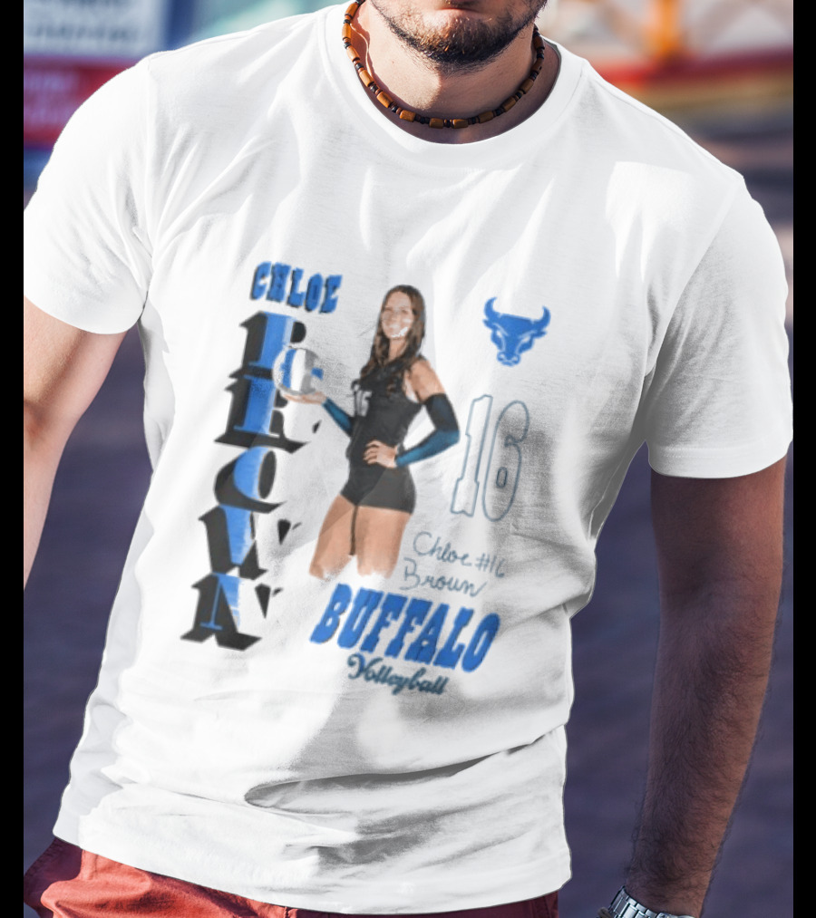 Chloe Brown Buffalo Volleyball Player Number 16 T-Shirt