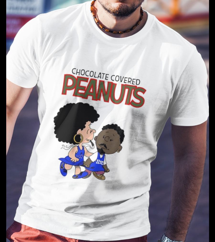 Chocolate Covered Peanuts Characters In Knicks Jerseys T-Shirt
