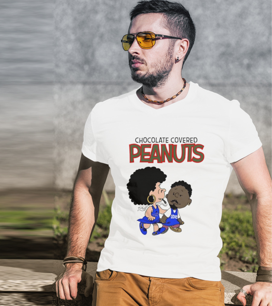 Chocolate Covered Peanuts Characters In Knicks Jerseys T-Shirt