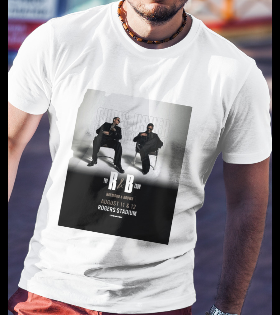The R&B Tour Chris Usher Raymond Brown August 11 12 Rogers Stadium Live Nation T-Shirt