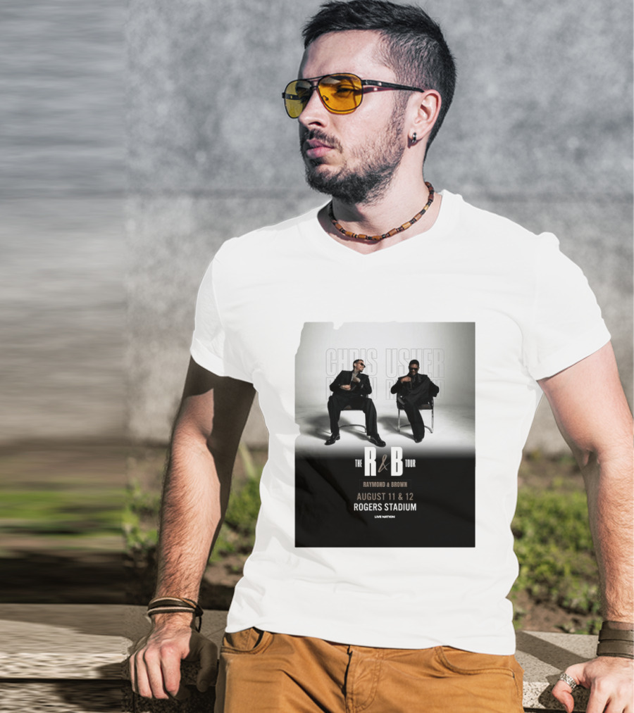 The R&B Tour Chris Usher Raymond Brown August 11 12 Rogers Stadium Live Nation T-Shirt