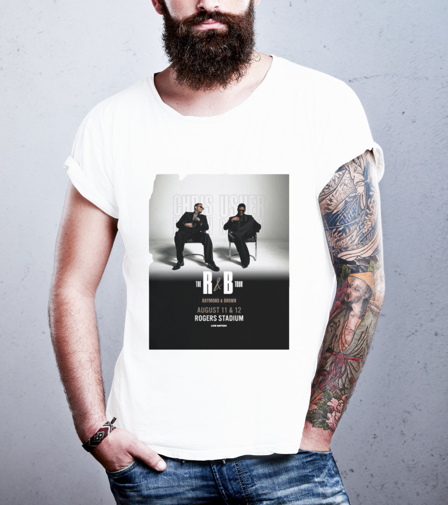 The R&B Tour Chris Usher Raymond Brown August 11 12 Rogers Stadium Live Nation T-Shirt