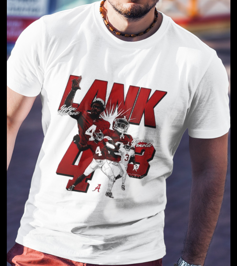 Alabama Crimson Tide Jalen Milroe Terrion Arnold Lank 4th 3 Football Caricature T-Shirt